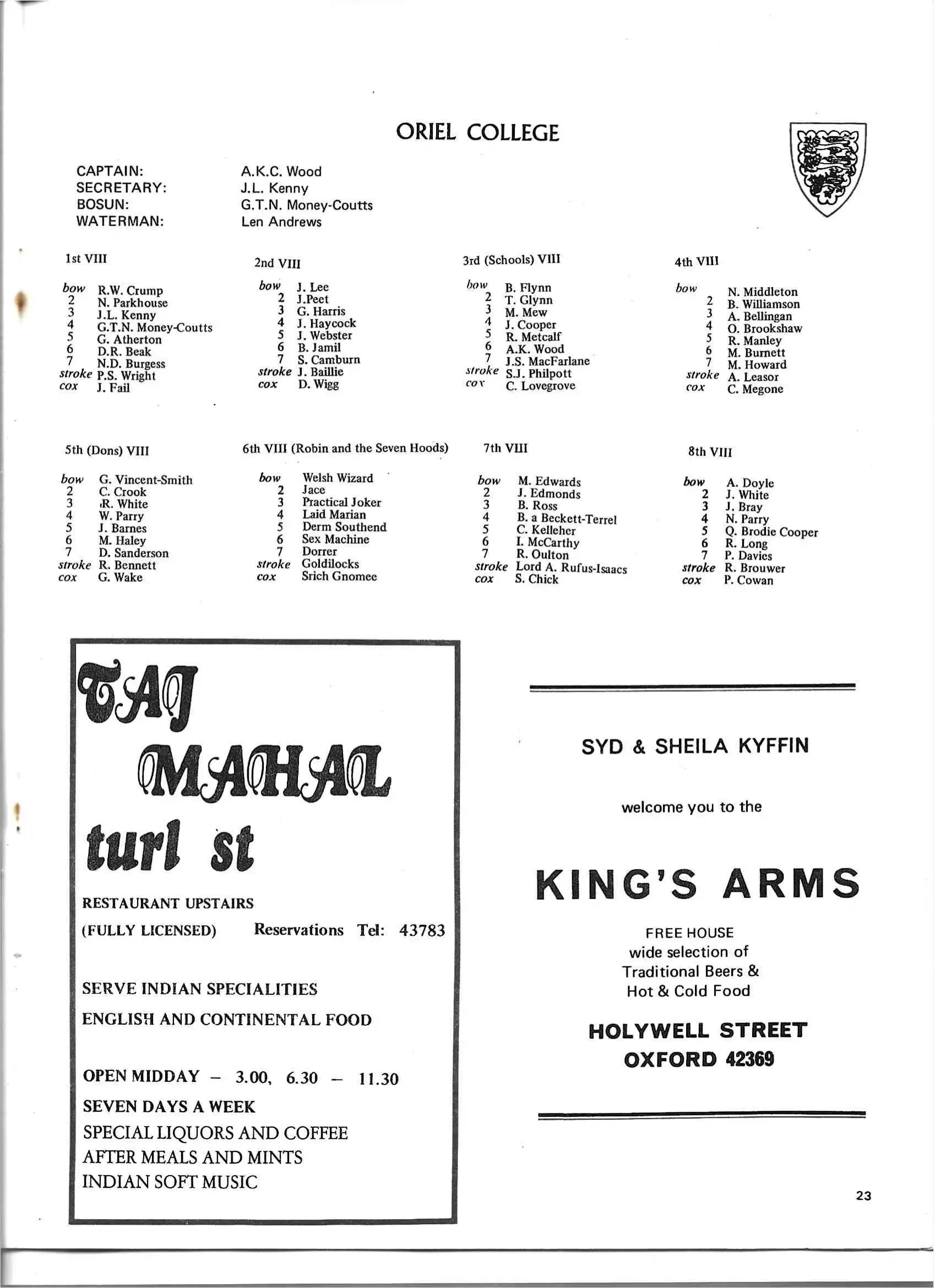 1977 programme page 25