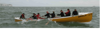 Cornish racing gig on the Channel